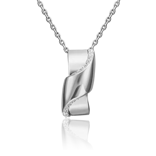 Подвеска из белого золота с фианитами 03-3150-00-401-1120-23