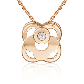 Подвеска из комбинированного золота с бриллиантами 03-3372-00-101-1111