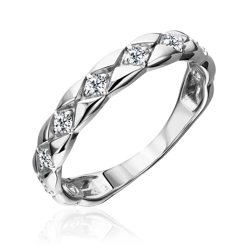 Кольцо из серебра с фианитами 01-5900-00-401-0200