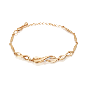 Браслет «Сияние бесконечности» из красного золота с фианитами 05-0842-00-401-1110