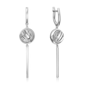 Серьги «Притяжение» с английским замком из серебра 02-4964-00-000-0200