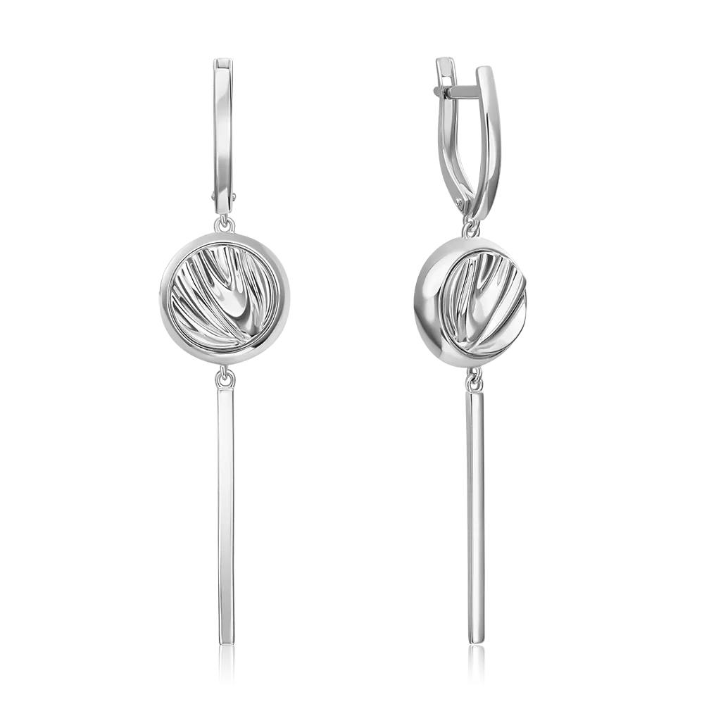 Серьги «Притяжение» с английским замком из серебра 02-4964-00-000-0200