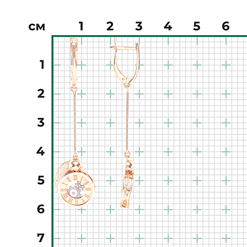 Серьги «Импульс» с английским замком из комбинированного золота 02-4776-00-000-1111-74
