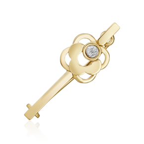 Брошь из комбинированного золота с бриллиантами 04-0272-00-101-1121