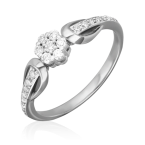 Кольцо из белого золота с бриллиантами 01-1578-00-101-1120-30