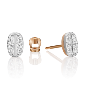 Серьги-пусеты из комбинированного золота с натуральными топазами white 02-4916-00-201-1111