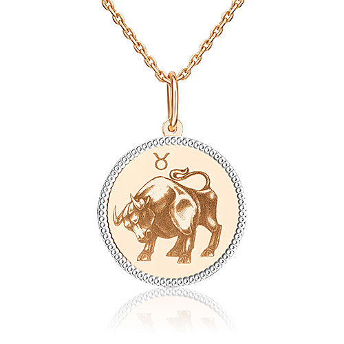 Подвеска «Знак зодиака Телец» из красного золота 03-1701-01-000-1110