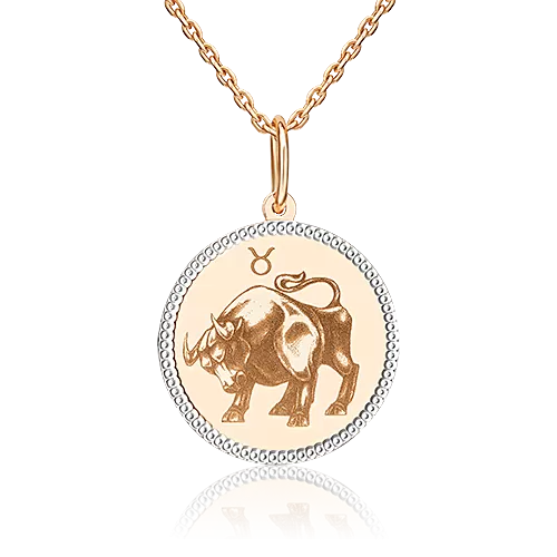 Подвеска «Знак зодиака Телец» из красного золота 03-1701-01-000-1110