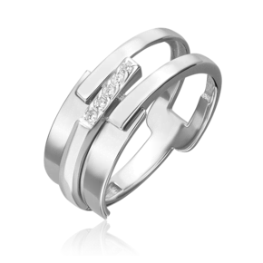 Кольцо из белого золота с фианитами 01-5682-00-401-1120