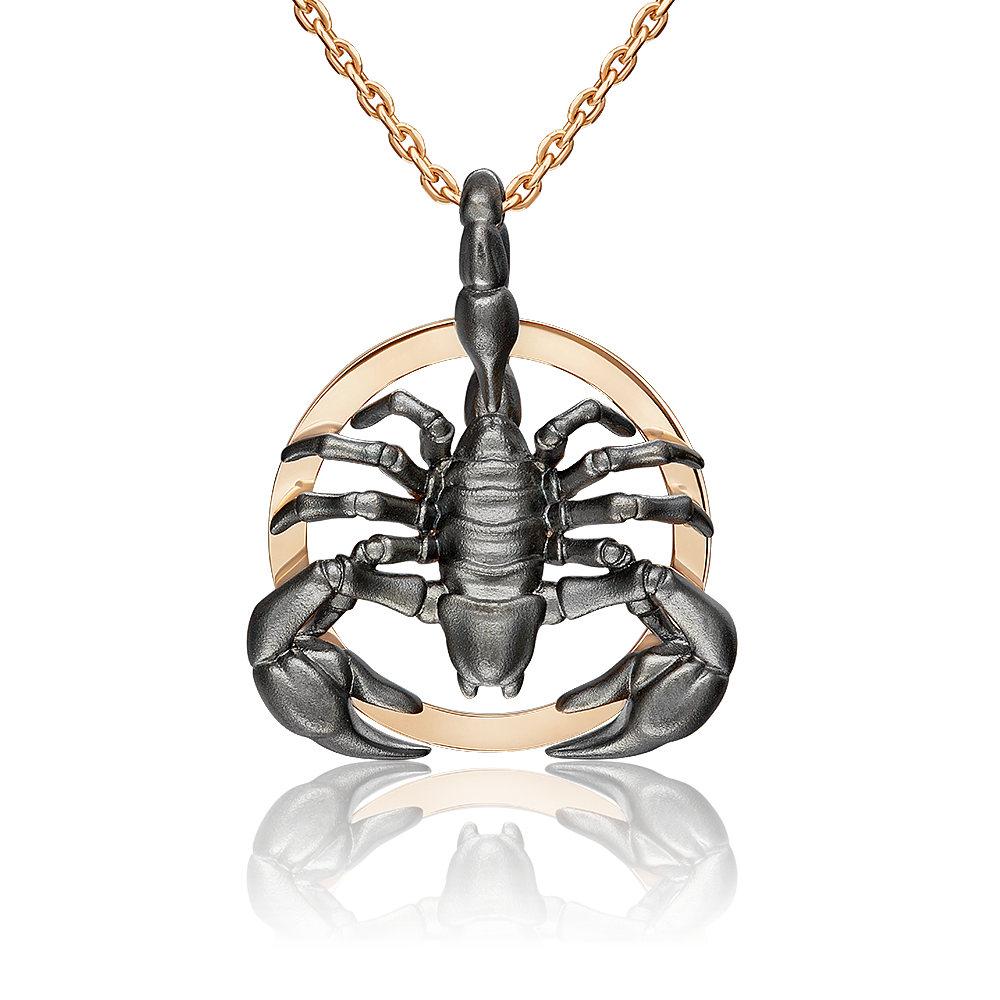 Подвеска «Скорпион» из комбинированного золота 03-3491-00-000-1111