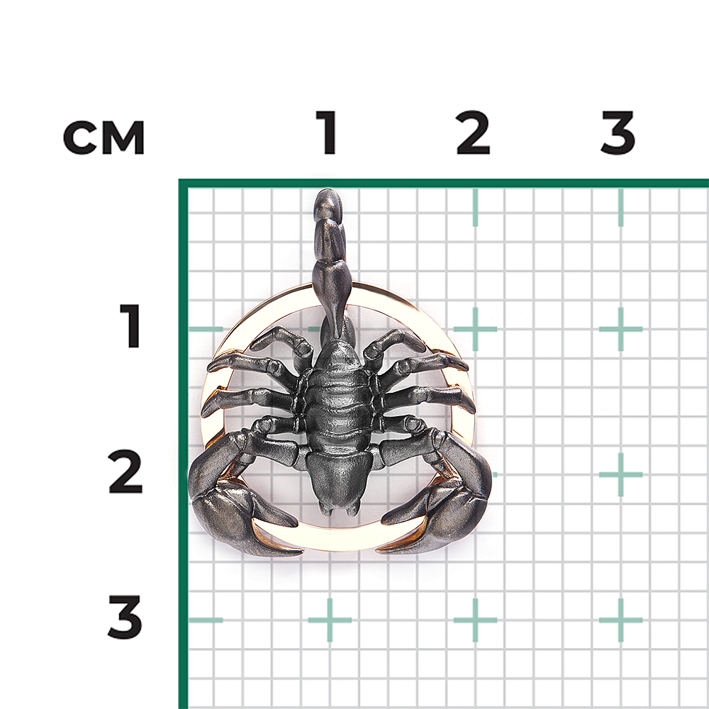 Подвеска «Скорпион» из комбинированного золота 03-3491-00-000-1111