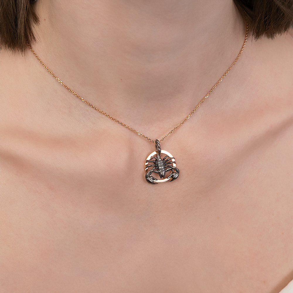 Подвеска «Скорпион» из комбинированного золота 03-3491-00-000-1111