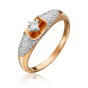 Кольцо из комбинированного золота с бриллиантами 01-1589-00-101-1111-30