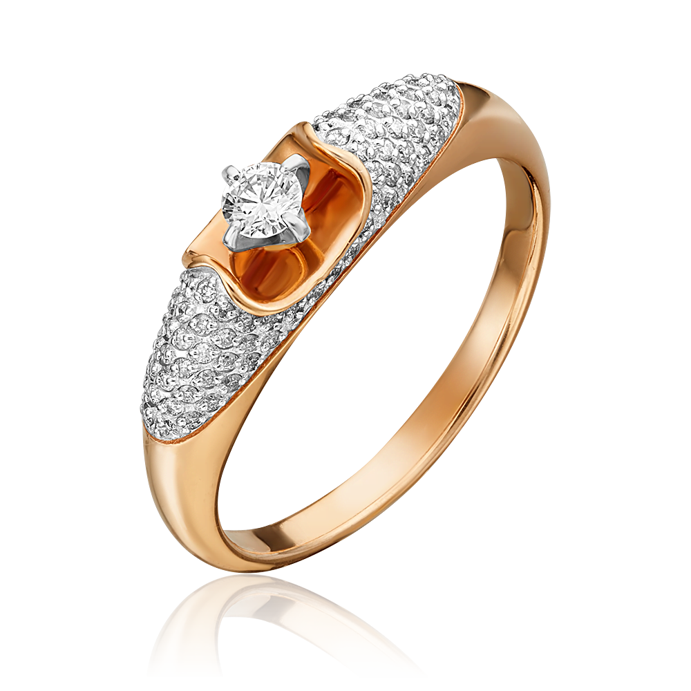 Кольцо из комбинированного золота с бриллиантами 01-1589-00-101-1111-30