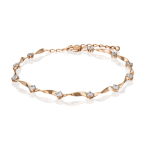 Браслет из красного золота с фианитами 05-0616-00-501-1110-38