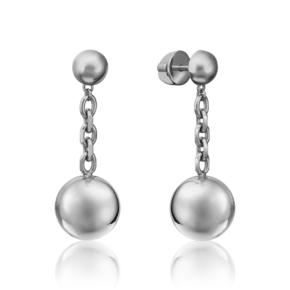 Серьги-пусеты из белого золота 02-4445-00-000-1120-64