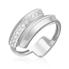 Кольцо из белого золота с фианитами 01-5667-00-401-1120