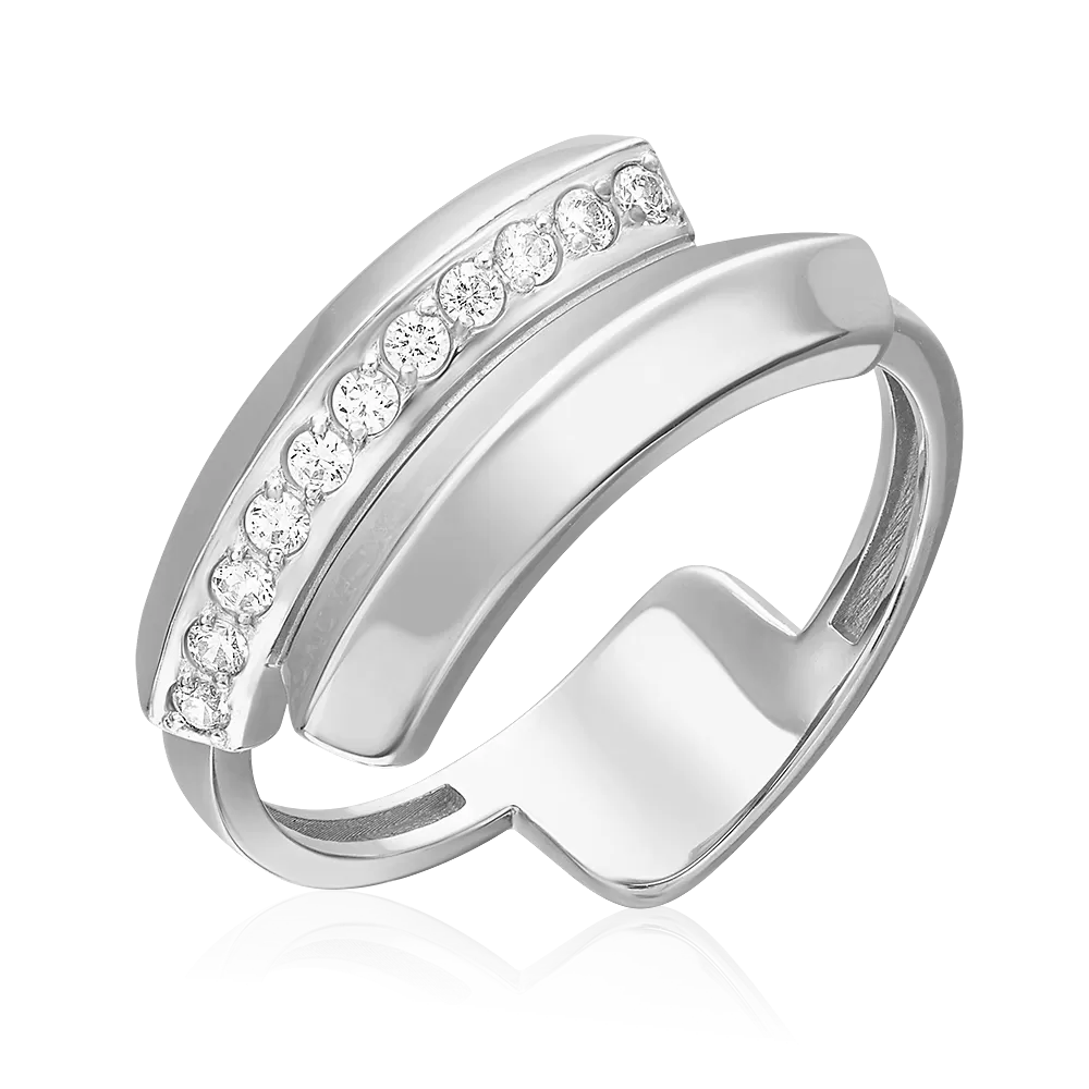 Кольцо из белого золота с фианитами 01-5667-00-401-1120