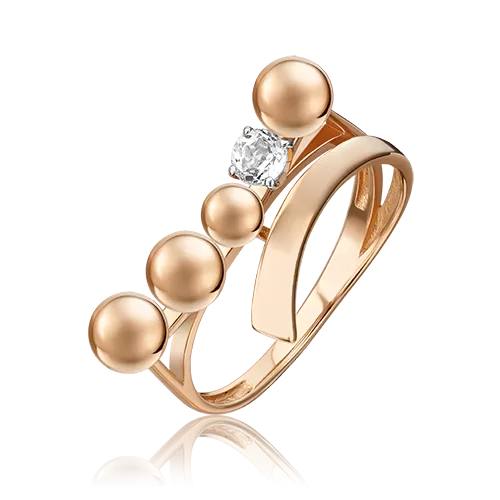 Кольцо «Совершенство» из красного золота с натуральным топазом white 01-5512-00-201-1110