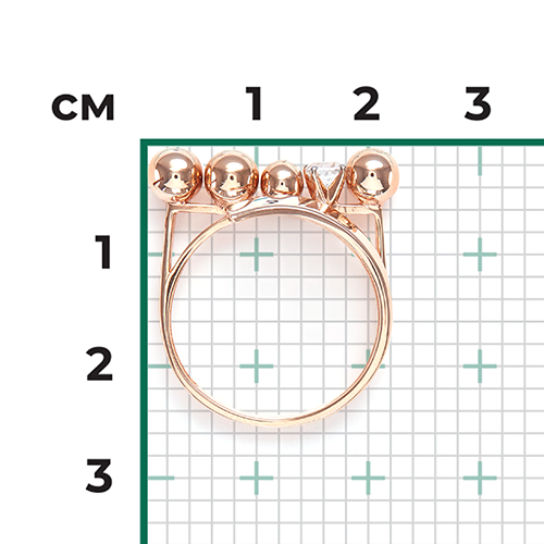 Кольцо «Совершенство» из красного золота с натуральным топазом white 01-5512-00-201-1110