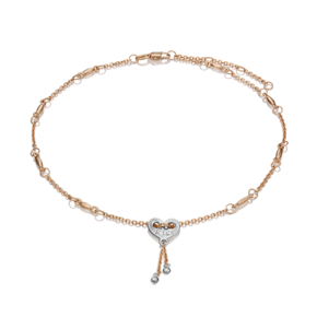 Браслет на ногу «Поцелуй» из комбинированного золота 05-0592-01-000-1111-63