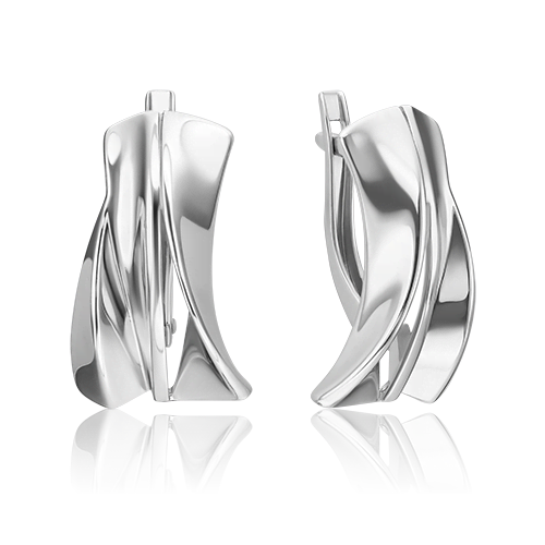 Серьги «Свобода» с английским замком из серебра 02-4943-00-000-0200