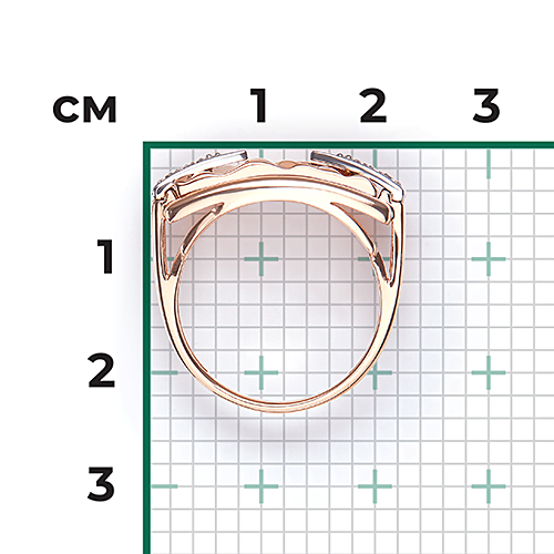 Кольцо «Впечатление» из комбинированного золота с натуральными топазами white 01-5656-00-201-1111