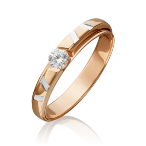 Кольцо из красного золота с фианитом 01-5422-00-401-1110