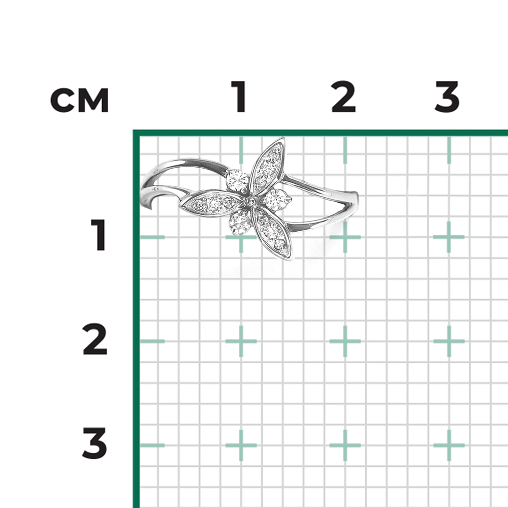 Кольцо из белого золота с бриллиантами 01-0800-00-101-1120-30