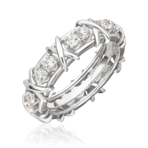 Кольцо из белого золота с фианитами 01-5912-00-401-1120