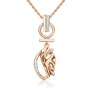 Подвеска «Шарм» из красного золота с натуральными топазами white 03-3411-00-201-1110