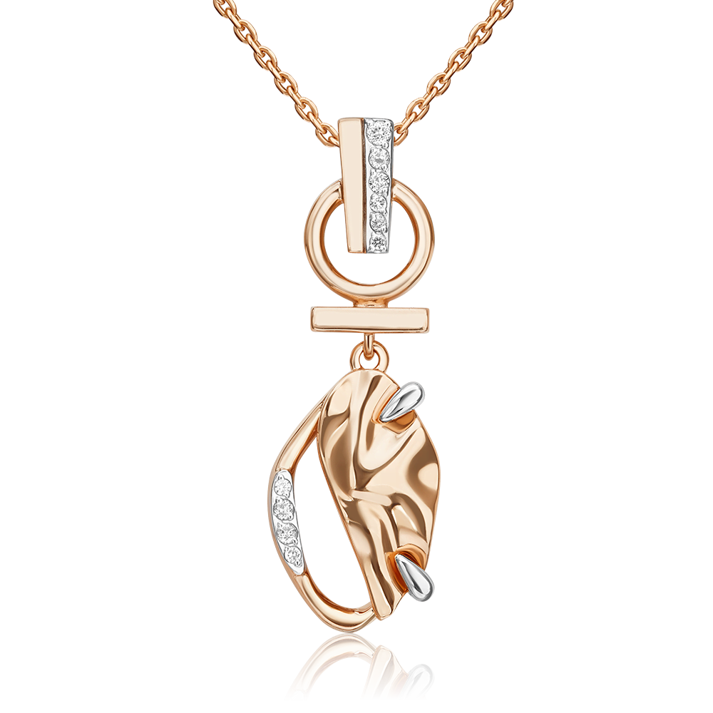 Подвеска «Шарм» из красного золота с натуральными топазами white 03-3411-00-201-1110