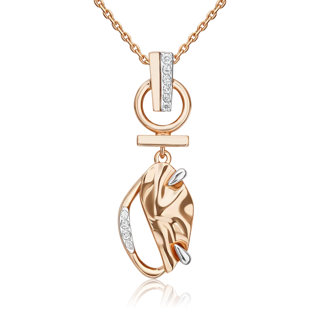 Подвеска «Шарм» из красного золота с натуральными топазами white 03-3411-00-201-1110