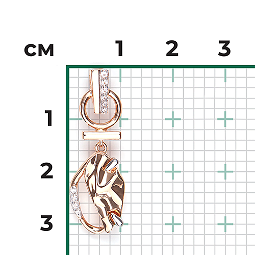 Подвеска «Шарм» из красного золота с натуральными топазами white 03-3411-00-201-1110