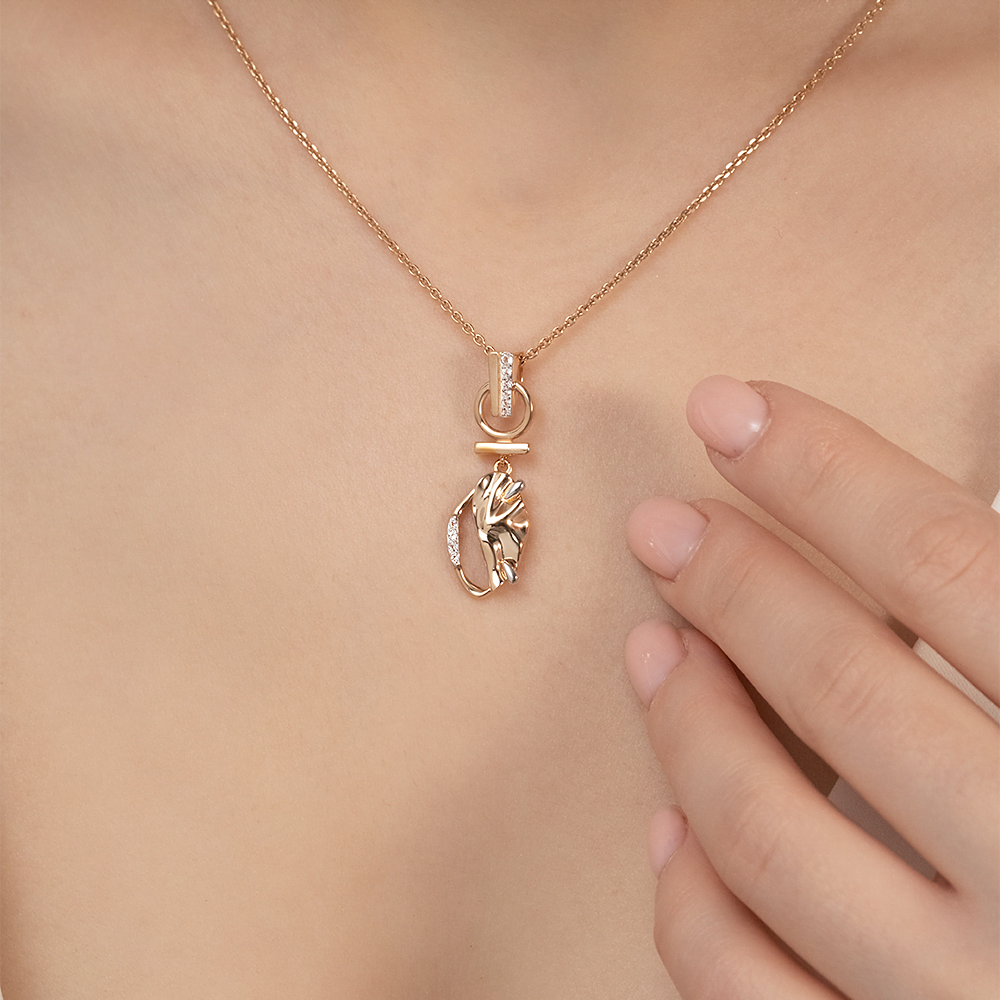 Подвеска «Шарм» из красного золота с натуральными топазами white 03-3411-00-201-1110