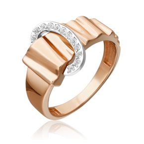 Кольцо «Очарование» из комбинированного золота с натуральными топазами white 01-5658-00-201-1111