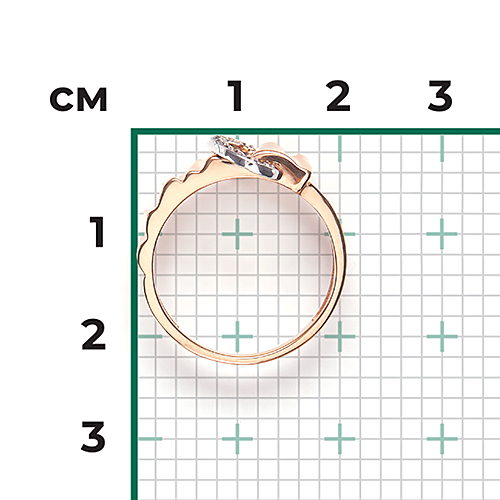 Кольцо «Очарование» из комбинированного золота с натуральными топазами white 01-5658-00-201-1111