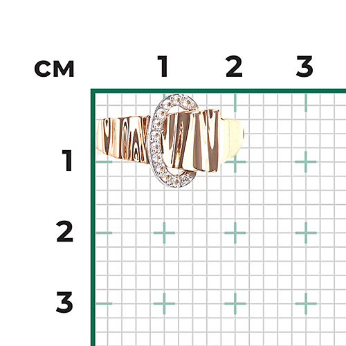 Кольцо «Очарование» из комбинированного золота с натуральными топазами white 01-5658-00-201-1111