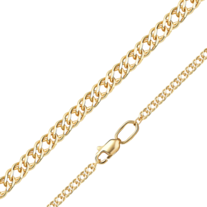 Цепь из лимонного золота с алмазной гранью (плетение «Двойной ромб») 21-0313-040-1130-17