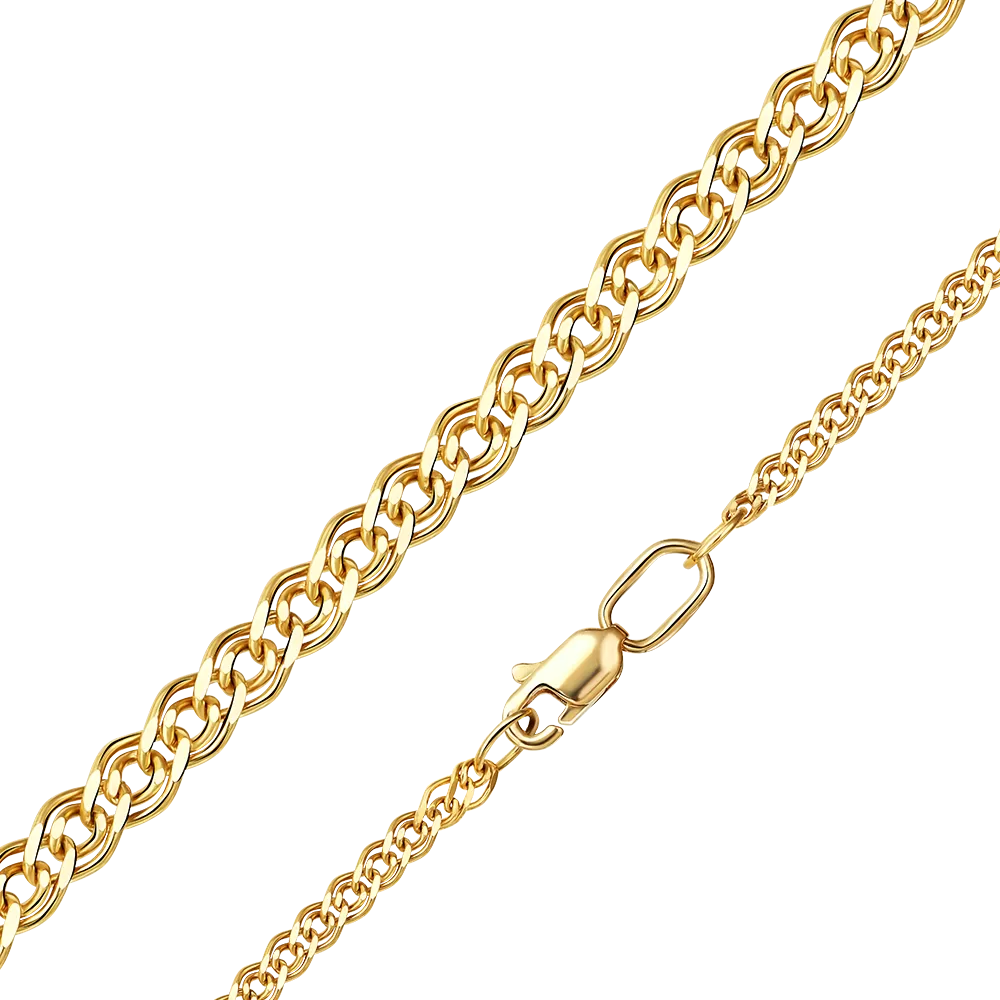 Цепь из лимонного золота (плетение «Нонна») 21-0513-040-1130-17