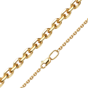Цепь из лимонного золота с алмазной гранью (плетение «Якорное») 21-0813-050-1130-17