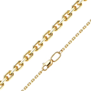 Цепь из лимонного золота с алмазной гранью (плетение «Якорное») 21-0813-060-1130-17