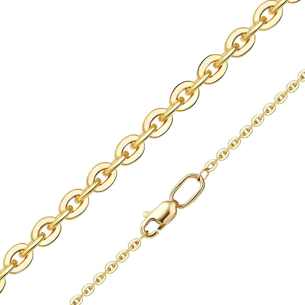 Цепь из лимонного золота (плетение «Якорное бриллиантовое») 21-1619-050-1130-17