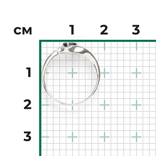 Кольцо из белого золота с сапфиром и бриллиантами 01-0663-00-105-1120-30