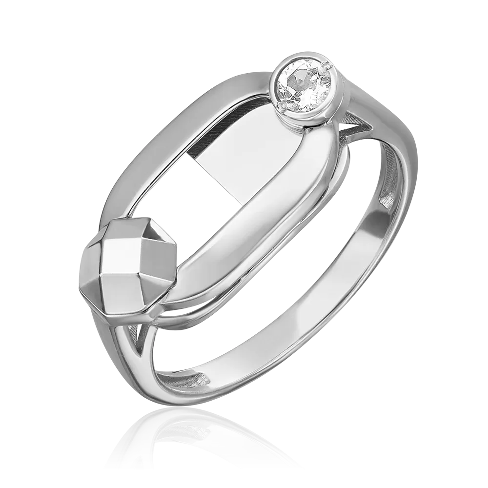 Кольцо из белого золота с натуральным топазом white 01-5625-00-201-1120