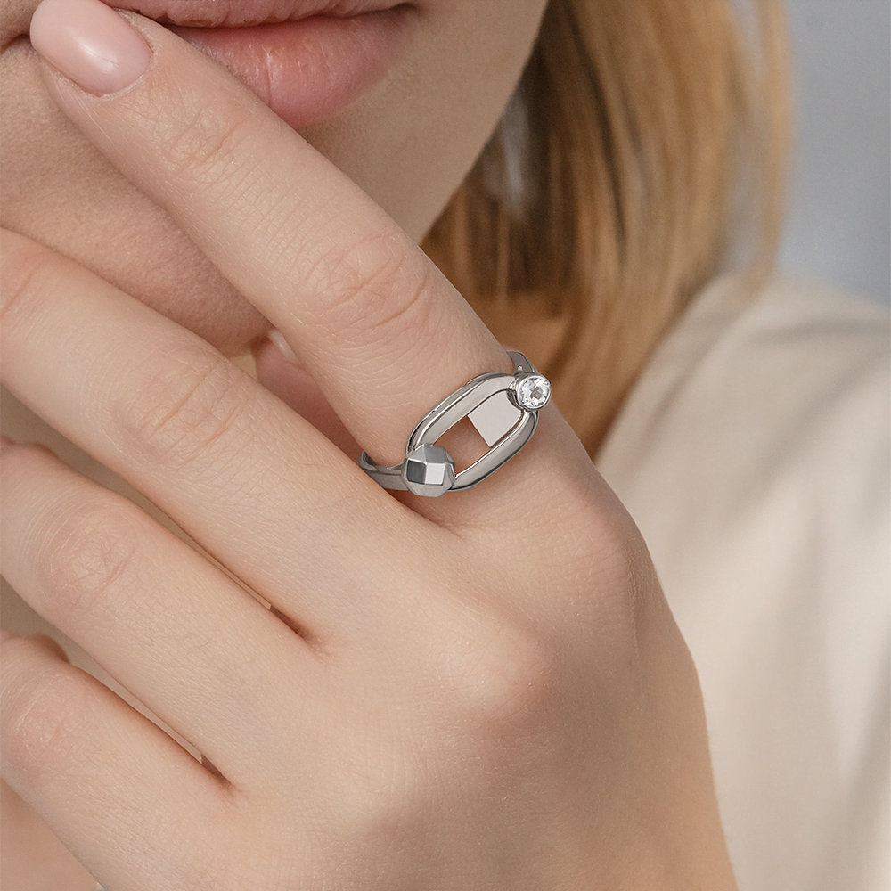 Кольцо из белого золота с натуральным топазом white 01-5625-00-201-1120