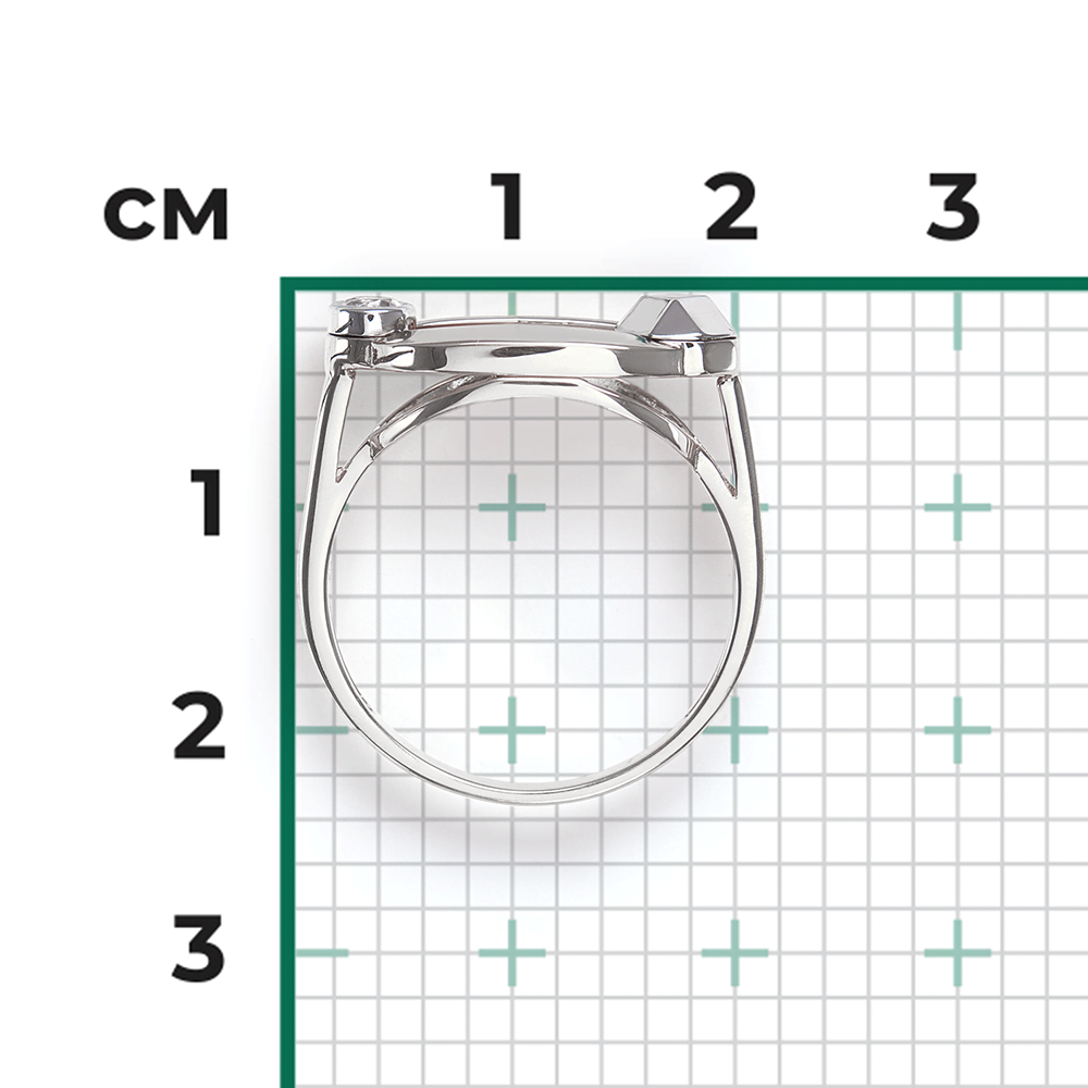 Кольцо из белого золота с натуральным топазом white 01-5625-00-201-1120