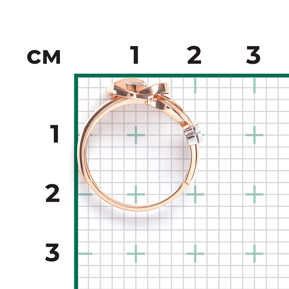 Кольцо из комбинированного золота с бриллиантами 01-5608-00-101-1111