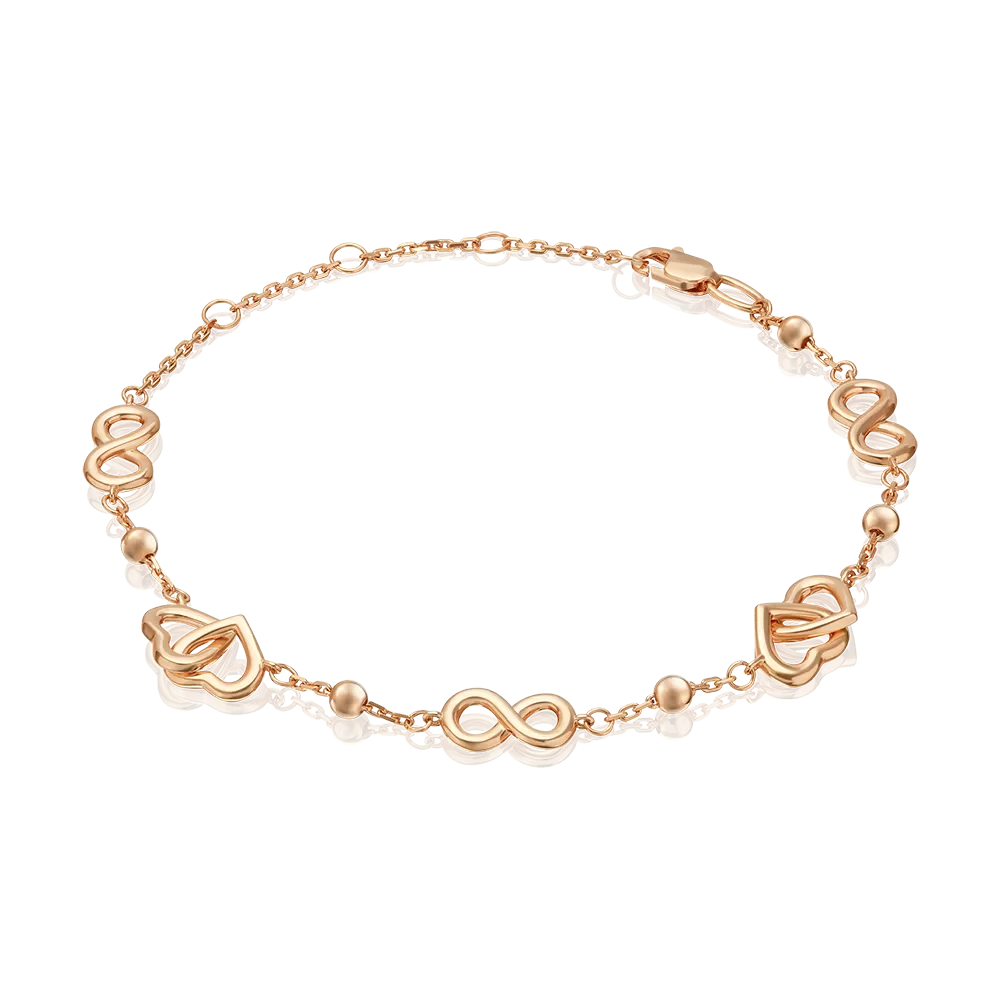 Браслет «Бесконечная любовь» из красного золота 05-0860-00-000-1110