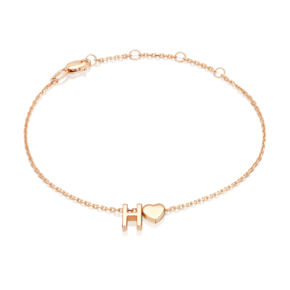 Браслет «Буква Н» из красного золота 05-0858-Н-000-1110